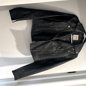 Abercrombie & Fitch Black Vegan Leather Moro Jacket